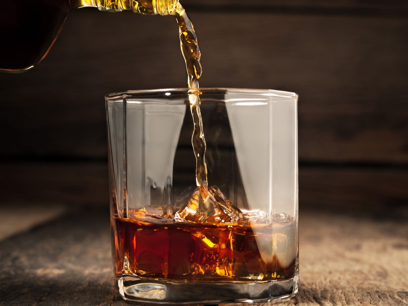 Pouring whiskey